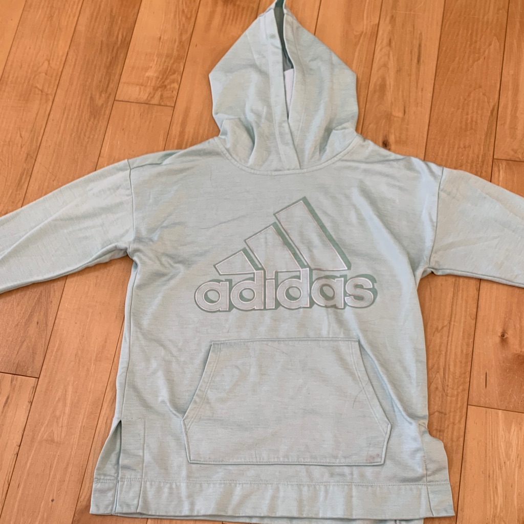 Adidas Kids Light Teal Hoodie
